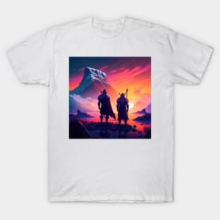 Valheim Vikings Watching the Sunset T-Shirt